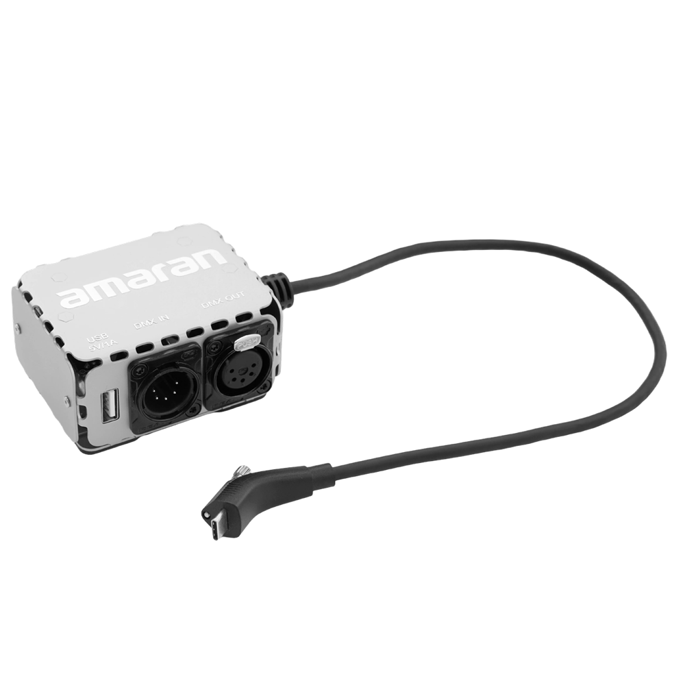 Amaran USB-C to 5-Pin DMX In & Out Adapter for Ray 360c & 660c  - AMARAN | Bellalite