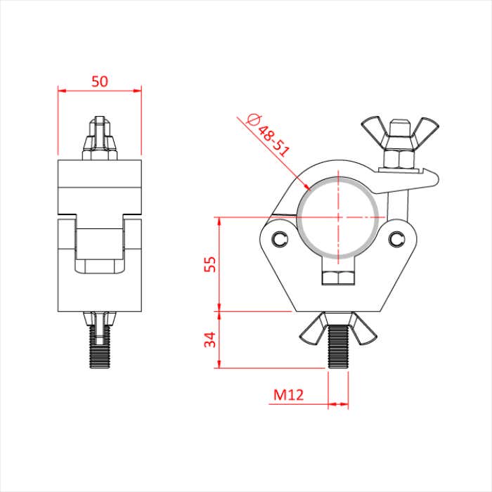 Doughty All Weather Hook Clamp Svart - Doughty | Bellalite Doughty All Weather Hook Clamp Svart - Doughty | Bellalite