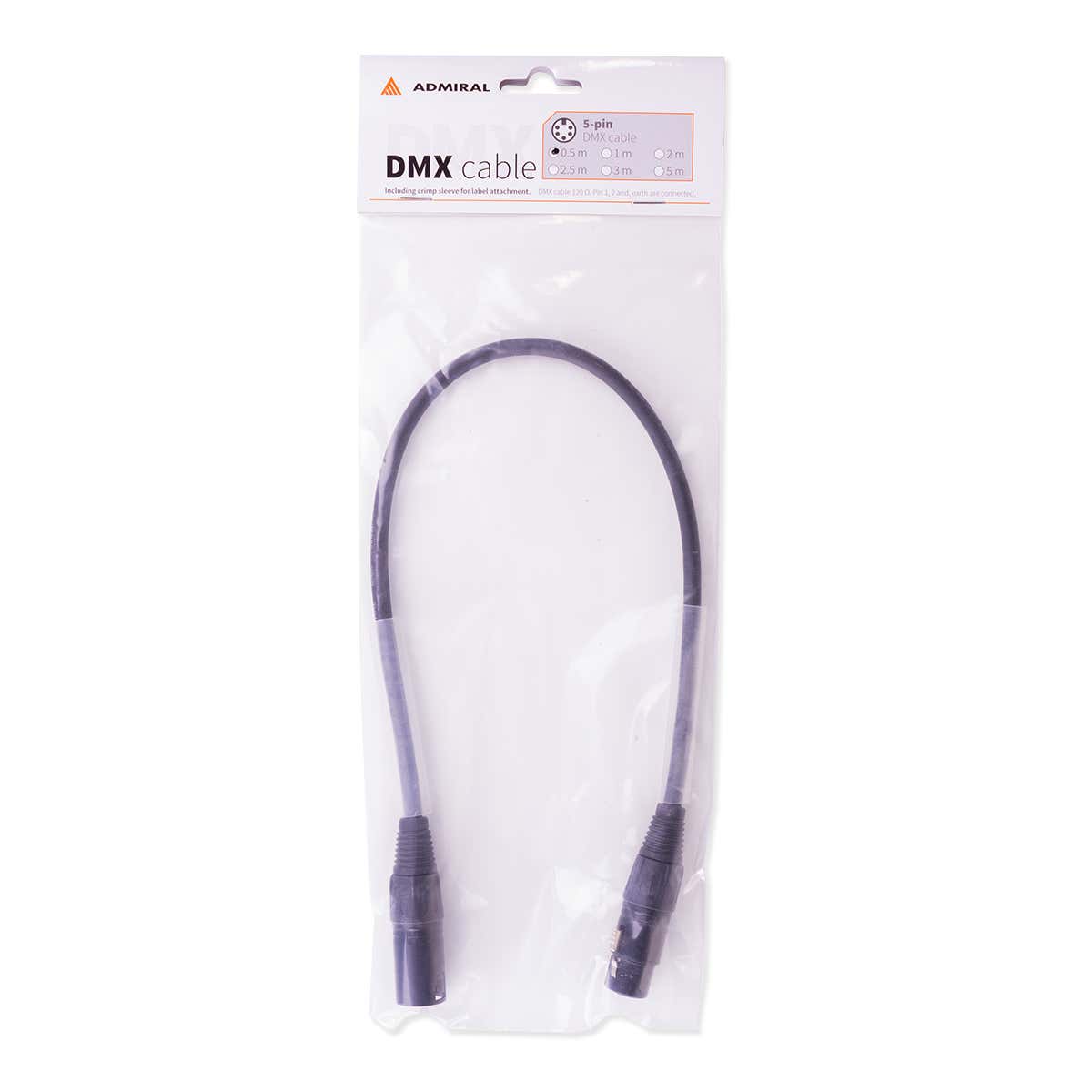 DMX-kabel Admiral, 5-pol 0,5 m - Admiral Staging | Bellalite DMX-kabel Admiral, 5-pol 0,5 m - Admiral Staging | Bellalite