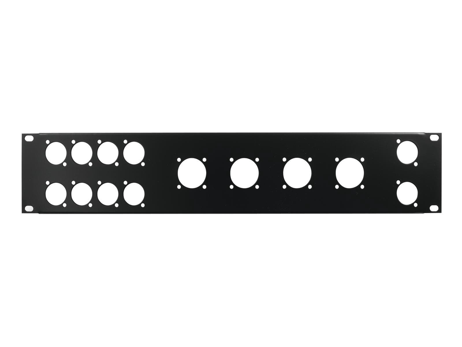 Rackpanel 19" f. 10x D-Type / 4x NL8 - Omnitronic | Bellalite Rackpanel 19" f. 10x D-Type / 4x NL8 - Omnitronic | Bellalite