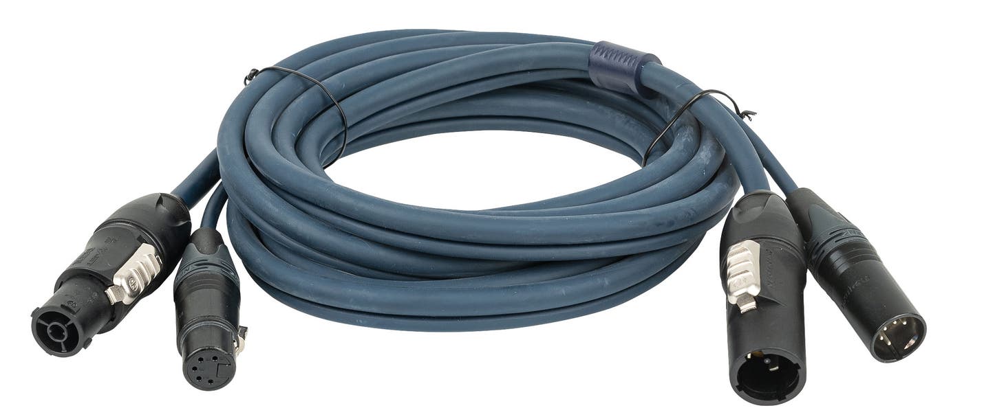 Hybridkabel, Neutrik TRUE1 / XLR 5-pin 1,5m - DAP | Bellalite Hybridkabel, Neutrik TRUE1 / XLR 5-pin 1,5m - DAP | Bellalite