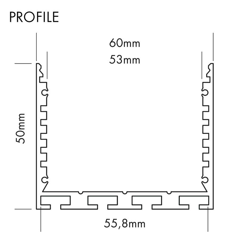 Aluminiumprofil L-Line Standard 24, 2m Vit - PROLED | Bellalite Aluminiumprofil L-Line Standard 24, 2m Vit - PROLED | Bellalite
