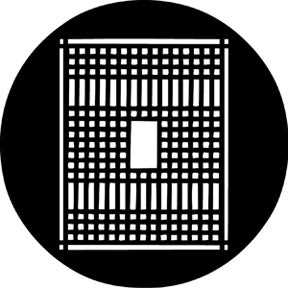 Patterned Grate Metallgobo, M-Size (66mm) - Rosco | Bellalite