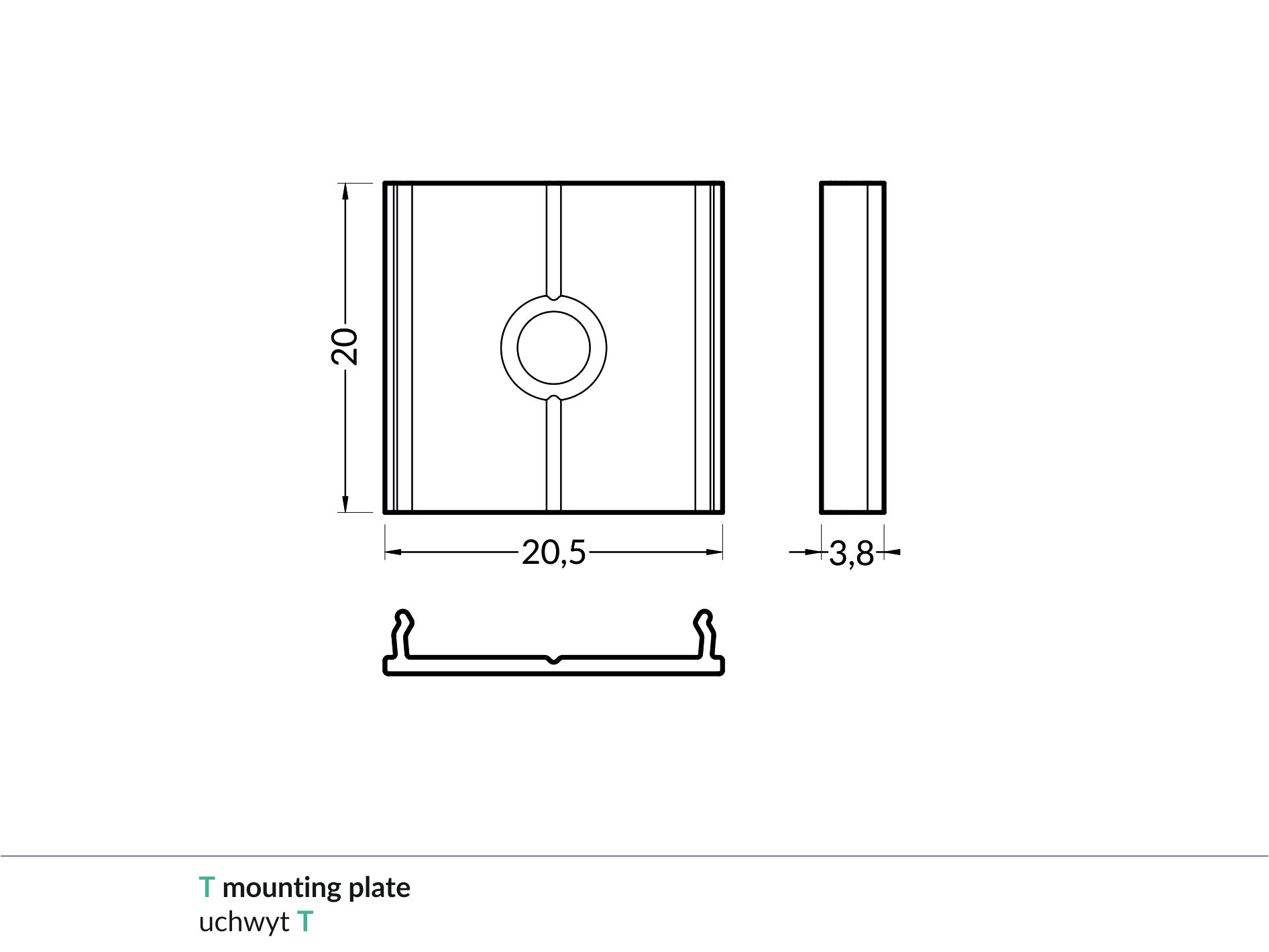 Topmet Monteringsbeslag T 2st/ fp - TOPMET | Bellalite