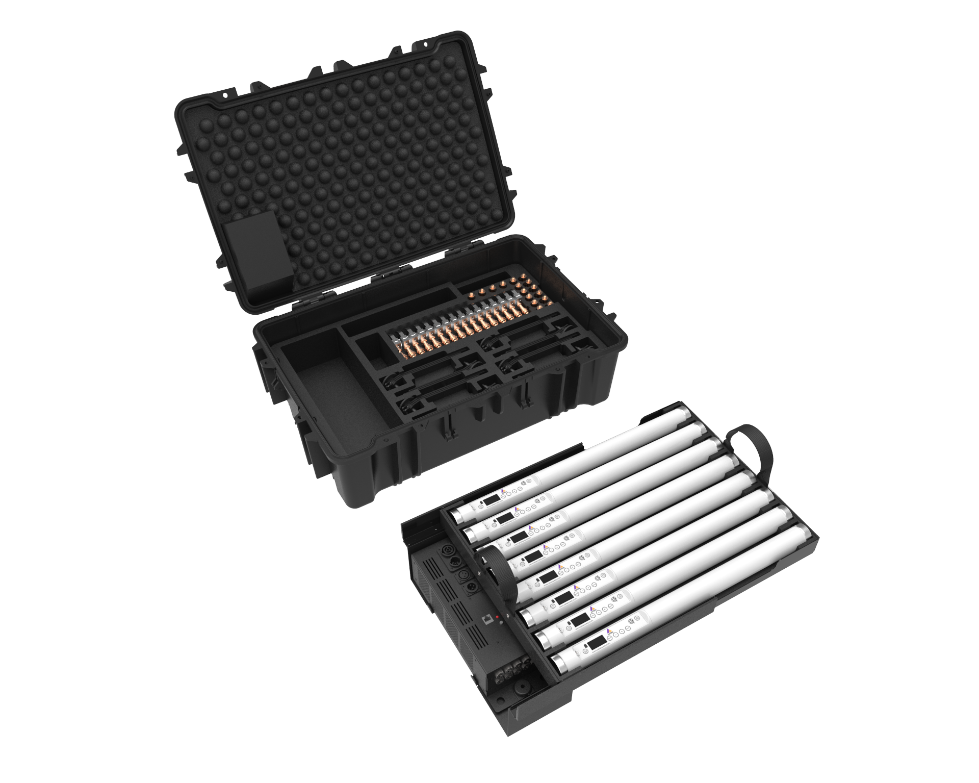 Astera Helios Tube Charging Case inkl. PowerBox, 8x DC cables & 16 spigots - Astera | Bellalite