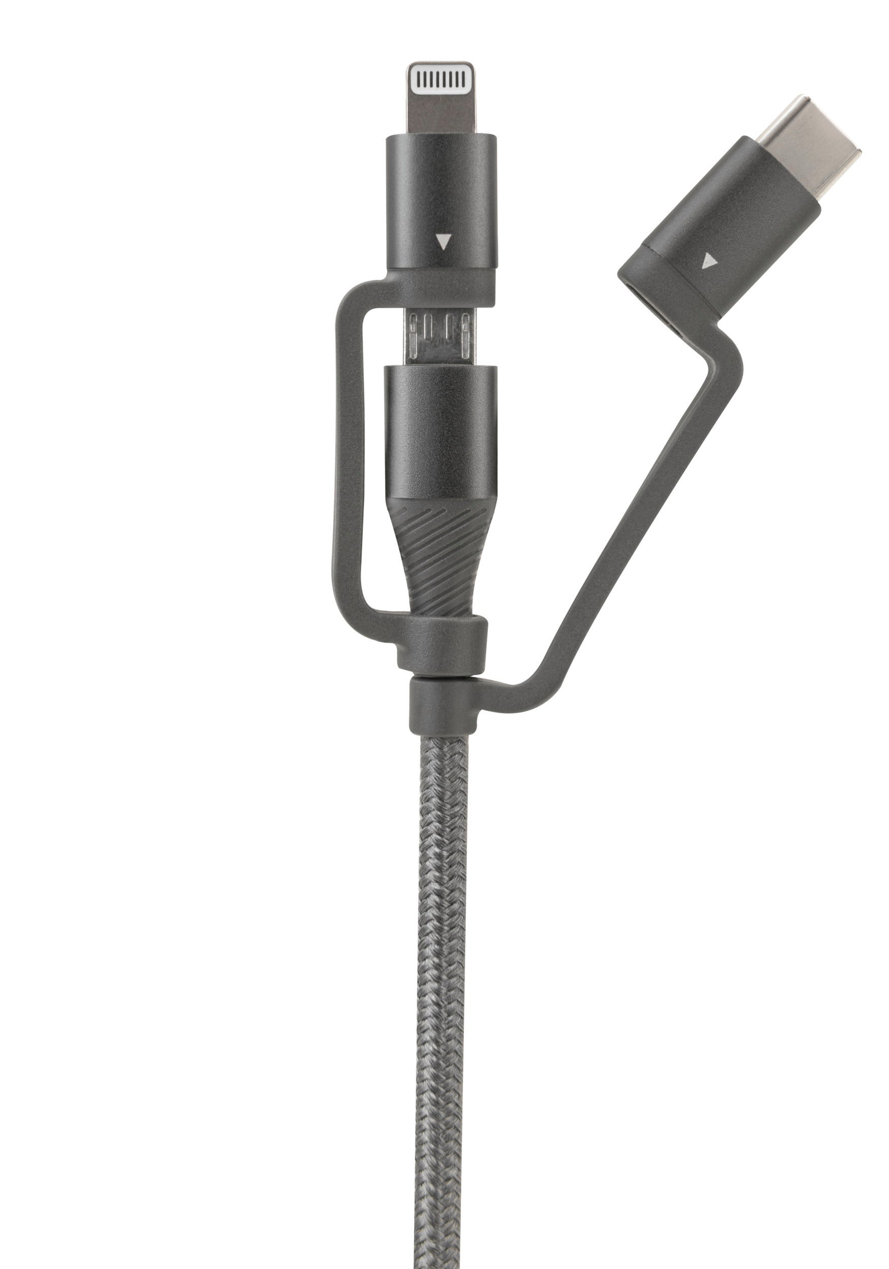 USB-Kabel 3in1 Micro-USB, USB-C & Lightning 120cm - Ansmann | Bellalite