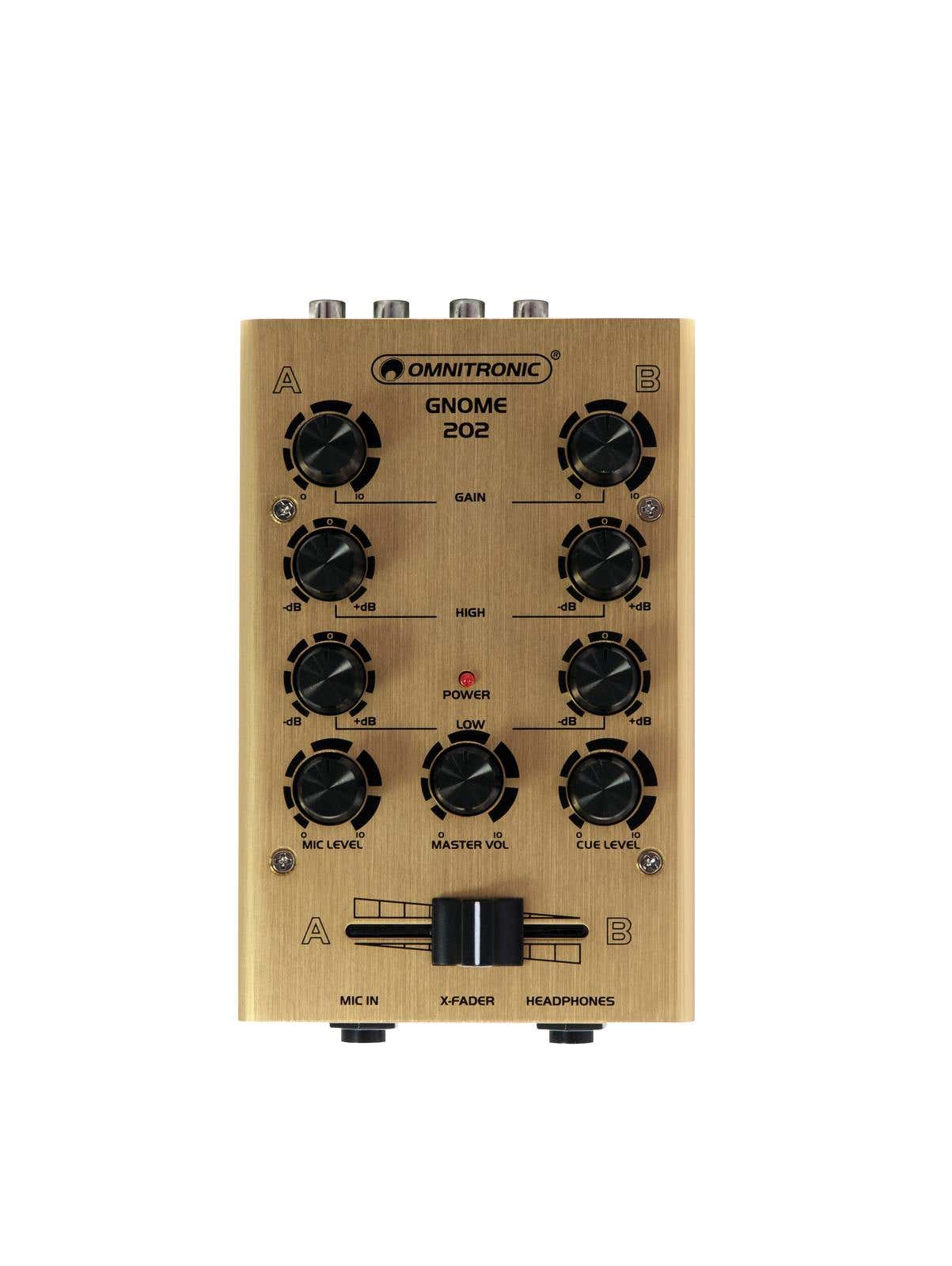 Ljudmixer GNOME-202 Mini Mixer Guld - Omnitronic | Bellalite Ljudmixer GNOME-202 Mini Mixer Guld - Omnitronic | Bellalite
