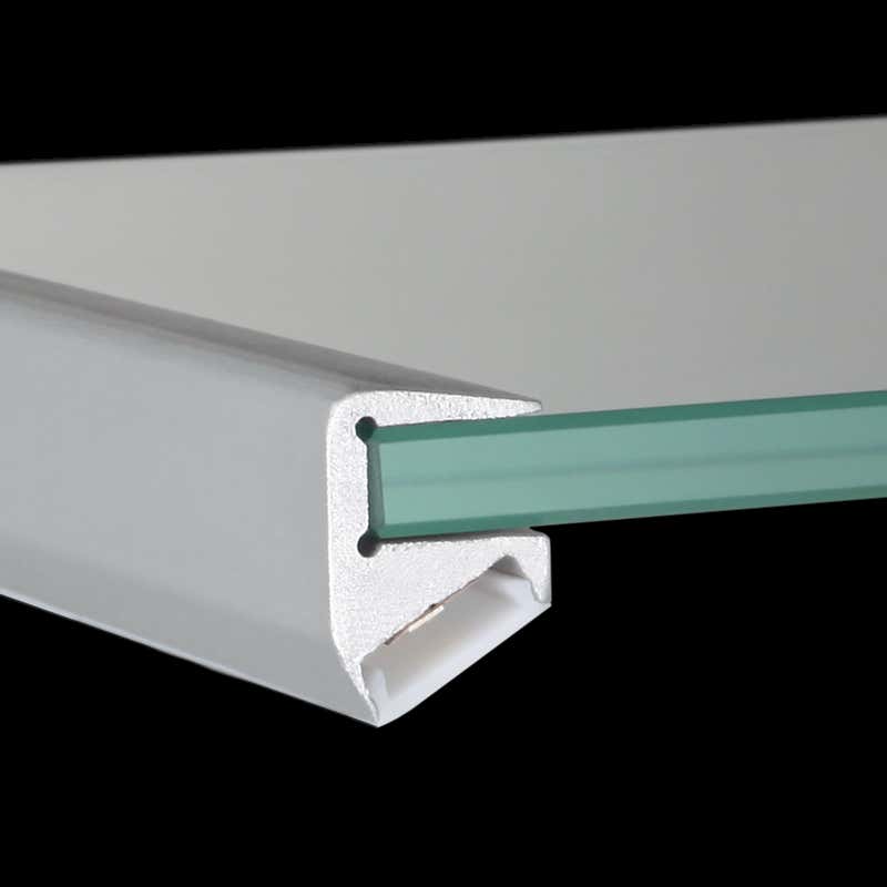 Aluminiumprofil S-Line Glass 8mm, 3m Alu - PROLED | Bellalite Aluminiumprofil S-Line Glass 8mm, 3m Alu - PROLED | Bellalite
