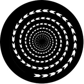 Tunnel Vision Metallgobo, B-Size (86mm) - Rosco | Bellalite Tunnel Vision Metallgobo, B-Size (86mm) - Rosco | Bellalite