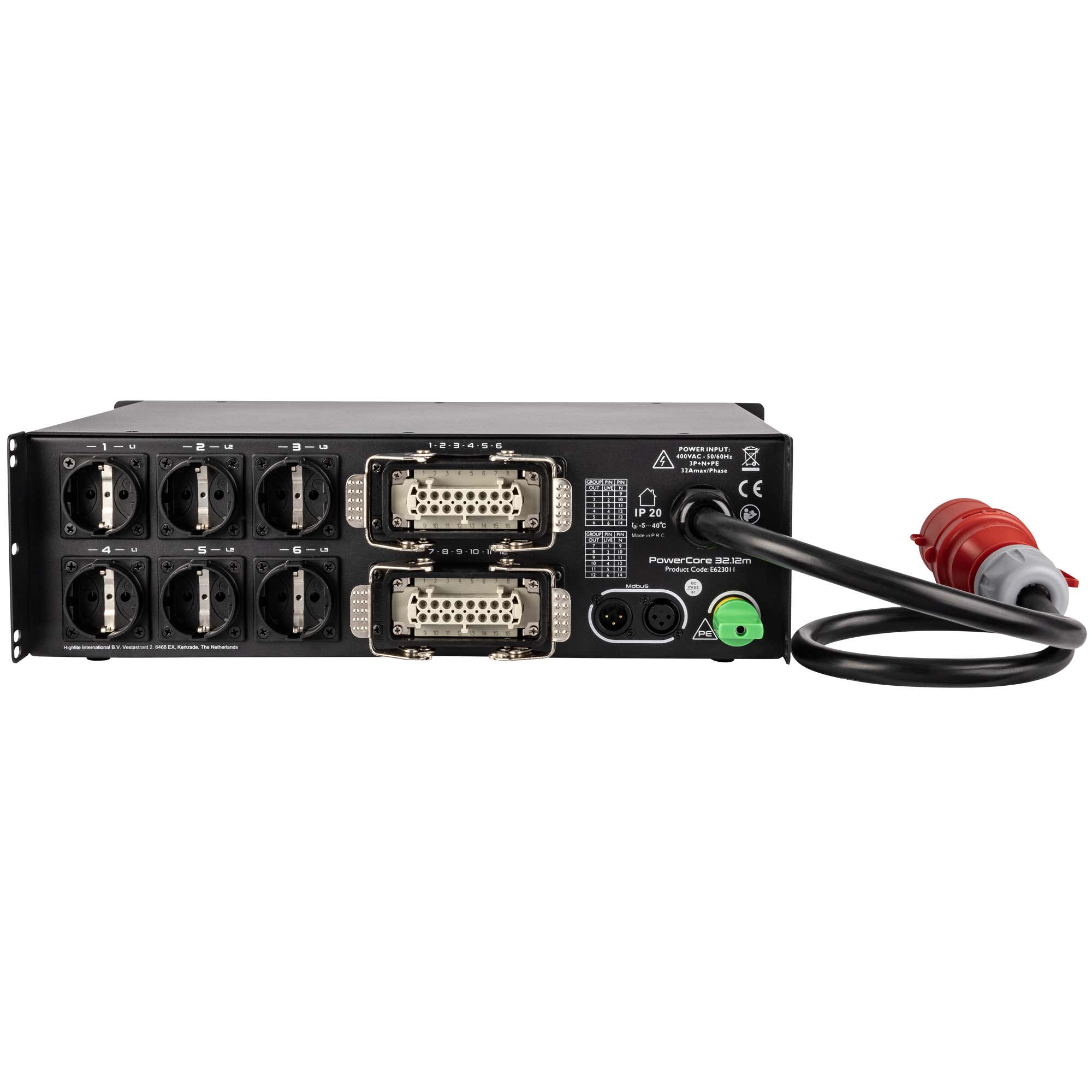 PowerCore 32.12m 1+6x Schuko + 2x 16-Pin Multi - Showgear | Bellalite PowerCore 32.12m 1+6x Schuko + 2x 16-Pin Multi - Showgear | Bellalite