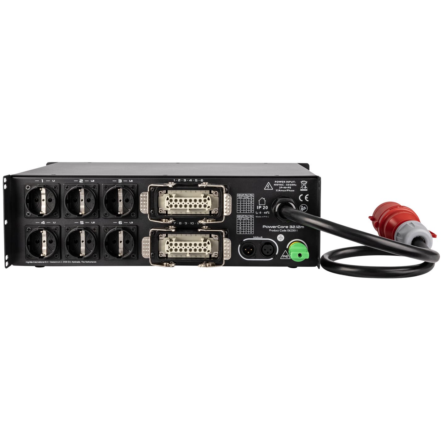 PowerCore 32.12m 1+6x Schuko + 2x 16-Pin Multi - Showgear | Bellalite PowerCore 32.12m 1+6x Schuko + 2x 16-Pin Multi - Showgear | Bellalite