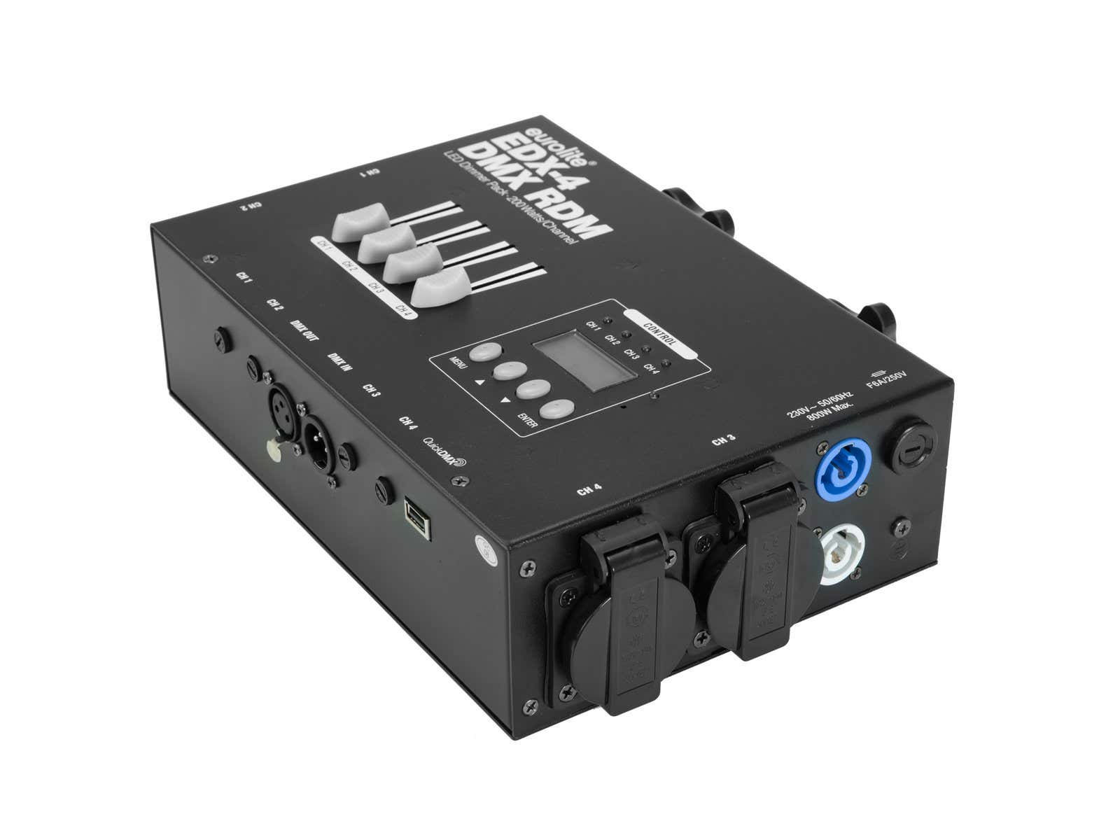 EDX-4 DMX RDM LED Dimmer Pack 4x 200W - Eurolite | Bellalite EDX-4 DMX RDM LED Dimmer Pack 4x 200W - Eurolite | Bellalite