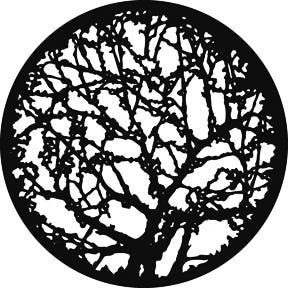 Spring Branches Metallgobo, M-Size (66mm) - Rosco | Bellalite Spring Branches Metallgobo, M-Size (66mm) - Rosco | Bellalite
