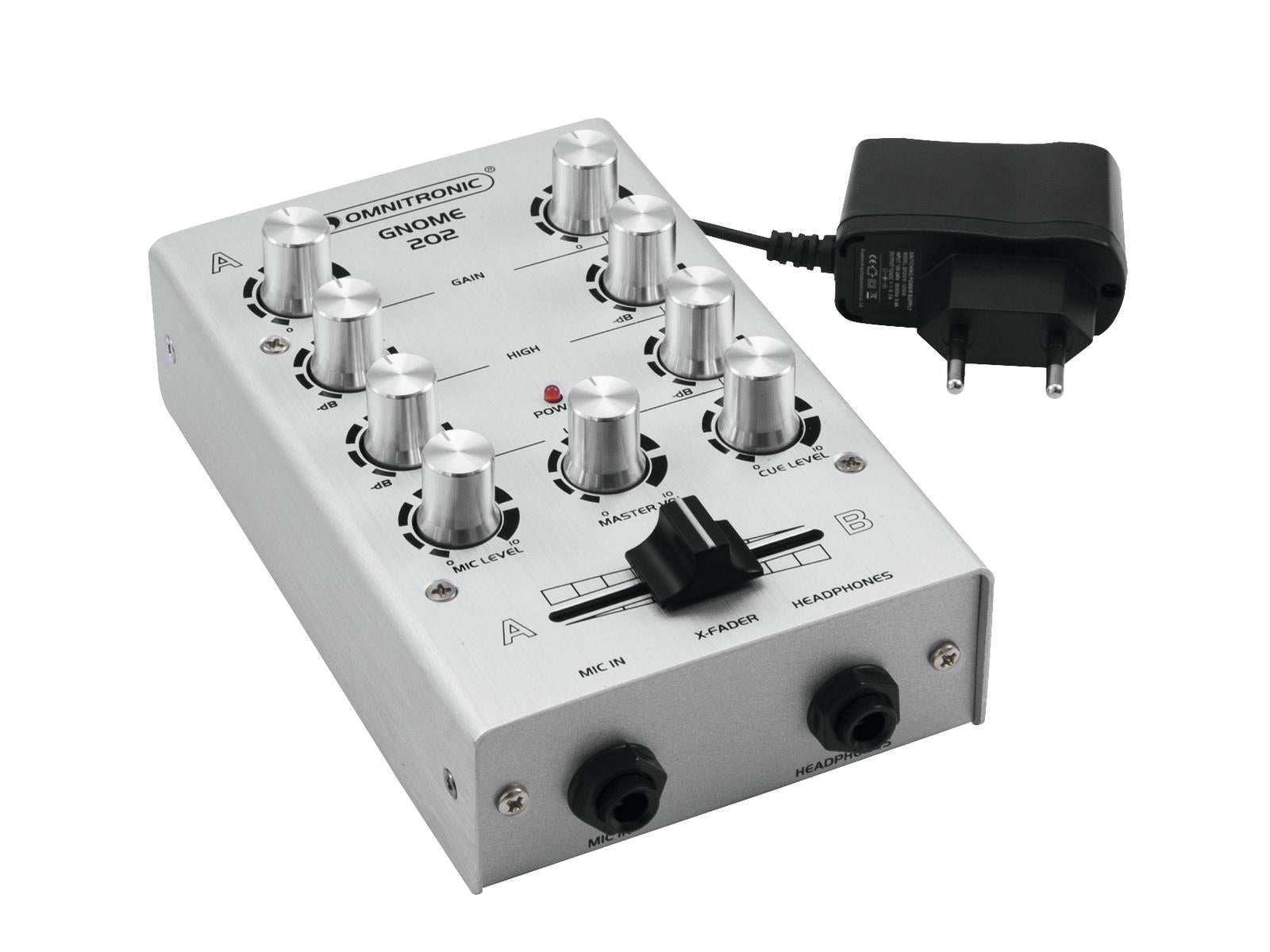 Ljudmixer GNOME-202 Mini Mixer Silver - Omnitronic | Bellalite