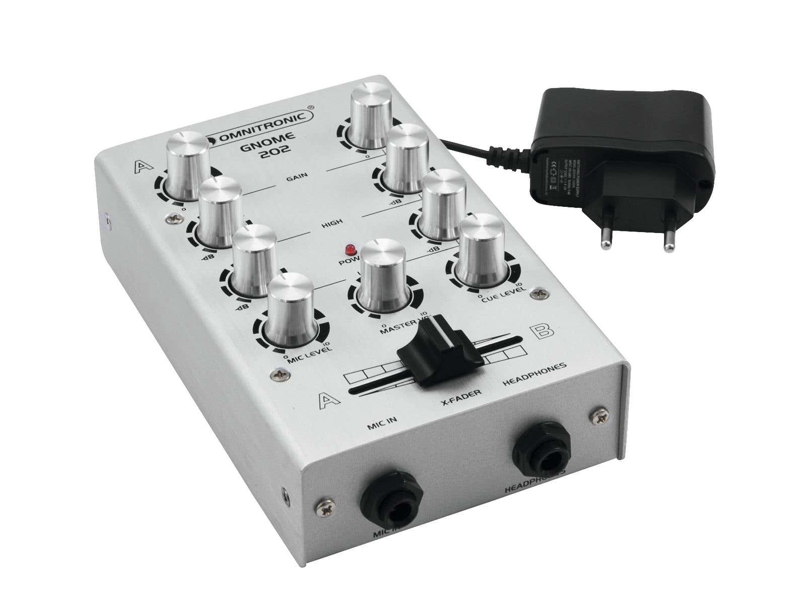 Ljudmixer GNOME-202 Mini Mixer Silver - Omnitronic | Bellalite Ljudmixer GNOME-202 Mini Mixer Silver - Omnitronic | Bellalite