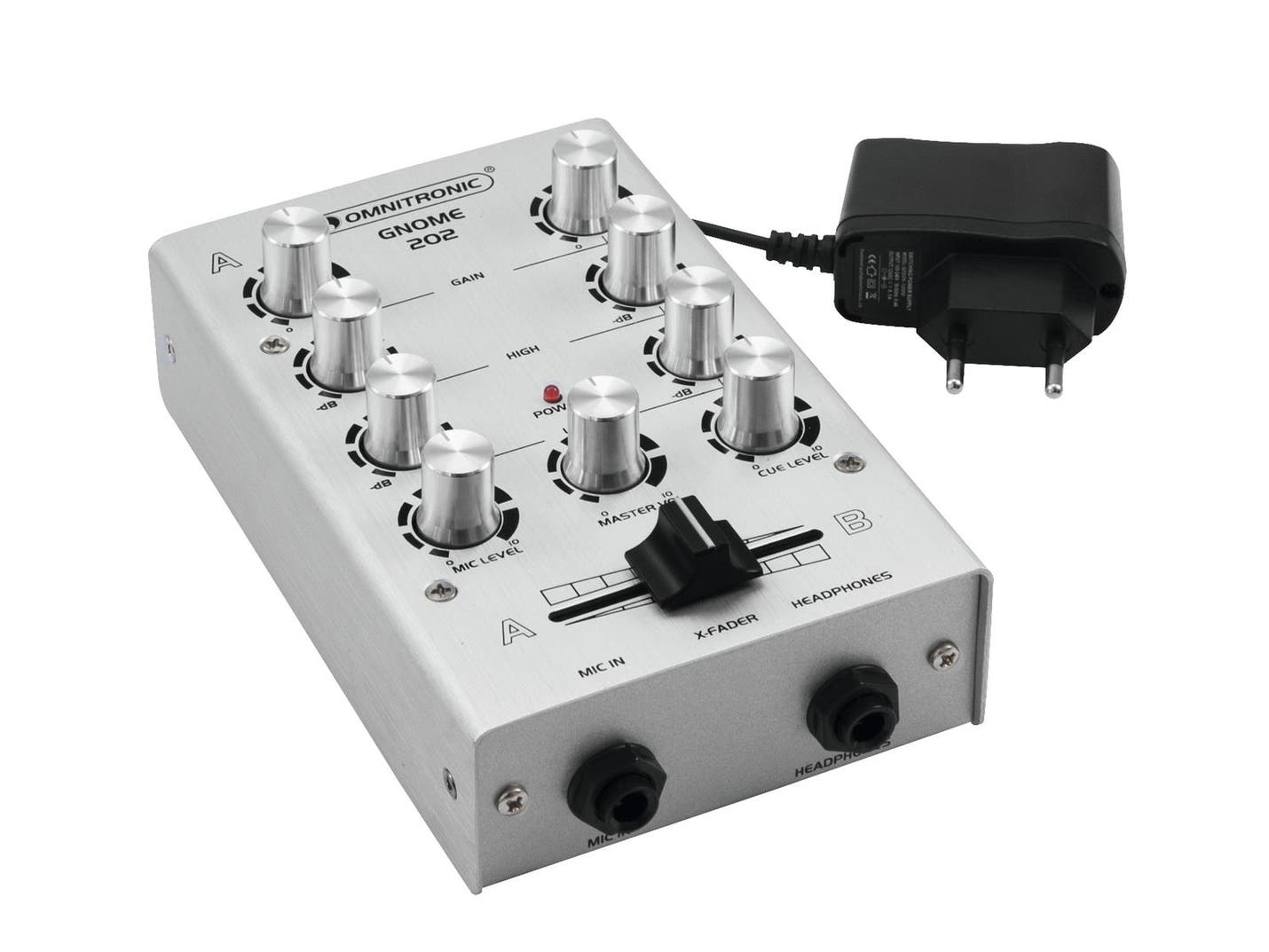 Ljudmixer GNOME-202 Mini Mixer Silver - Omnitronic | Bellalite Ljudmixer GNOME-202 Mini Mixer Silver - Omnitronic | Bellalite