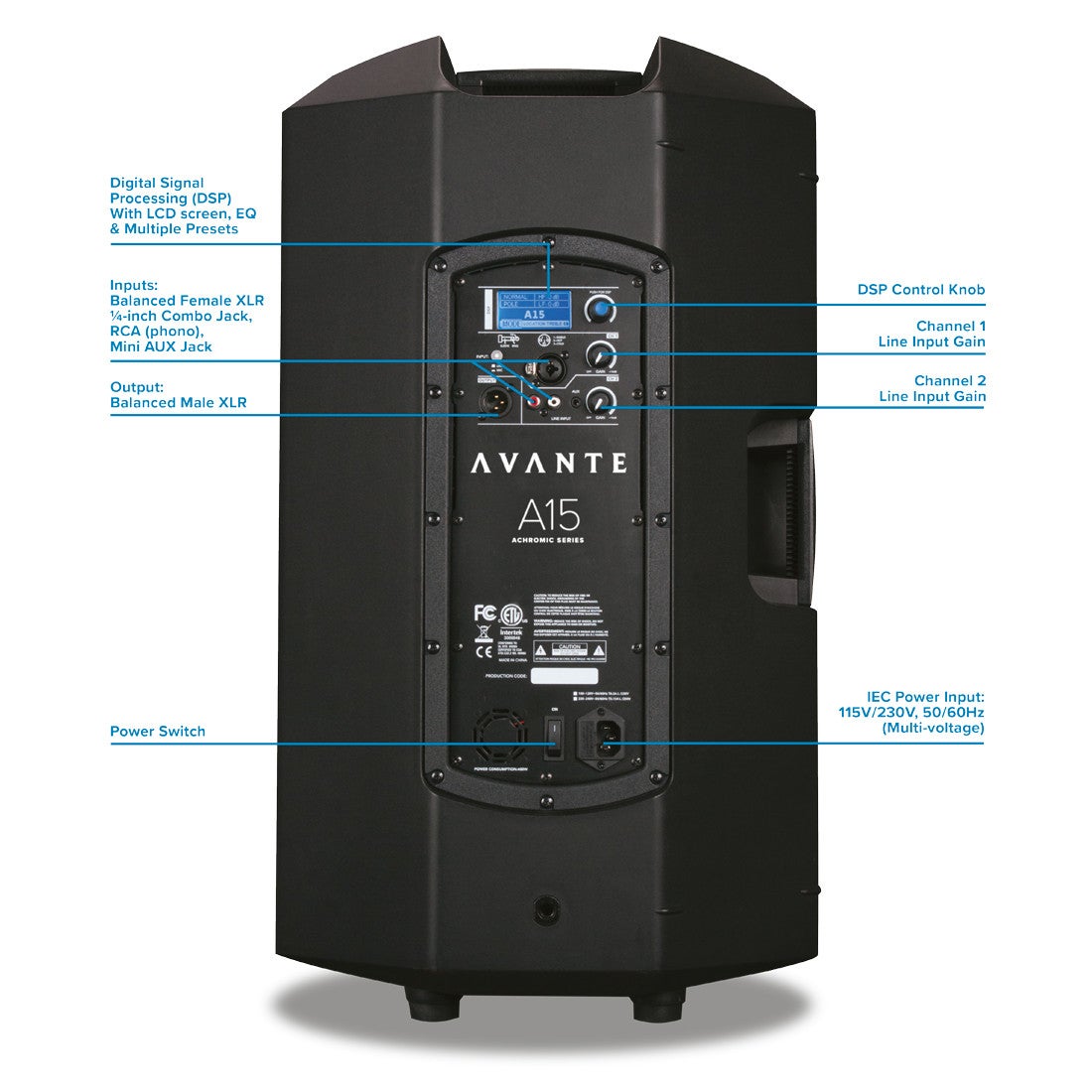 Avante Achromic A15 Active Speaker - AVANTE | Bellalite