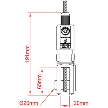 Reutlinger 80SV II m. Fork 6mm - 190kg / 8mm - 330kg - Doughty | Bellalite Reutlinger 80SV II m. Fork 6mm - 190kg / 8mm - 330kg - Doughty | Bellalite