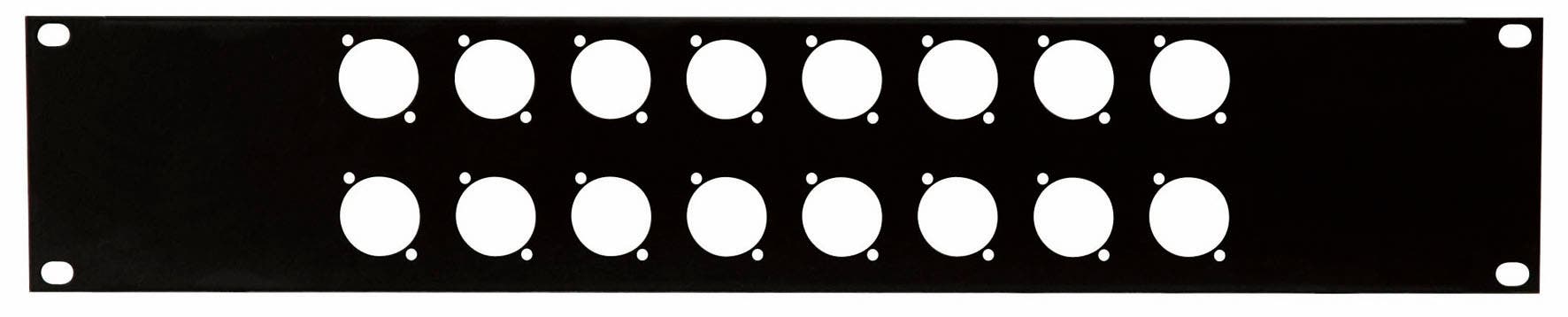 Rackpanel 19" 2HE f. 16 XLR (D-Size) Stål 2mm - Showgear | Bellalite Rackpanel 19" 2HE f. 16 XLR (D-Size) Stål 2mm - Showgear | Bellalite