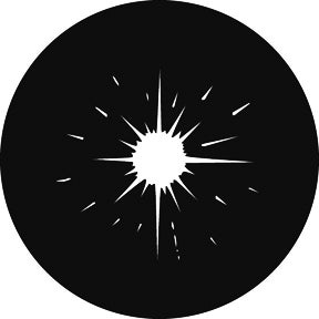 Spotlight Gobo 8 Metallgobo, M-Size (66mm) - Rosco | Bellalite