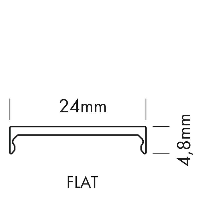 Plastic Cover O-Line Flat, 2m Klar - PROLED | Bellalite Plastic Cover O-Line Flat, 2m Klar - PROLED | Bellalite