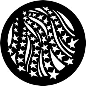 Stars & Stripes 2 Metallgobo, (50mm/38mm) - Rosco | Bellalite