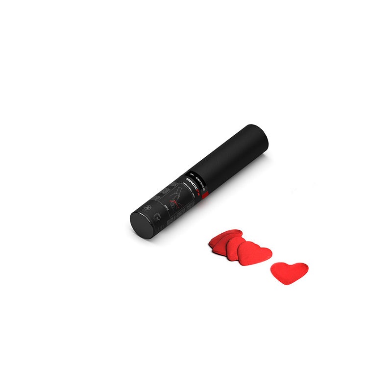 MAGICFX® Handheld Confetti Cannon 28cm Red Hearts - MagicFX | Bellalite