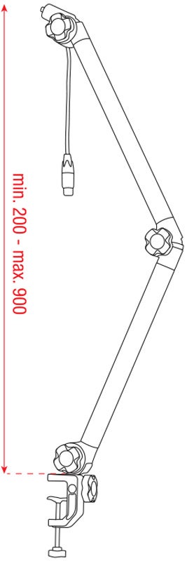 Broadcast Stand PRO inkl. Neutrik XLR 3-Pin  - Showgear | Bellalite