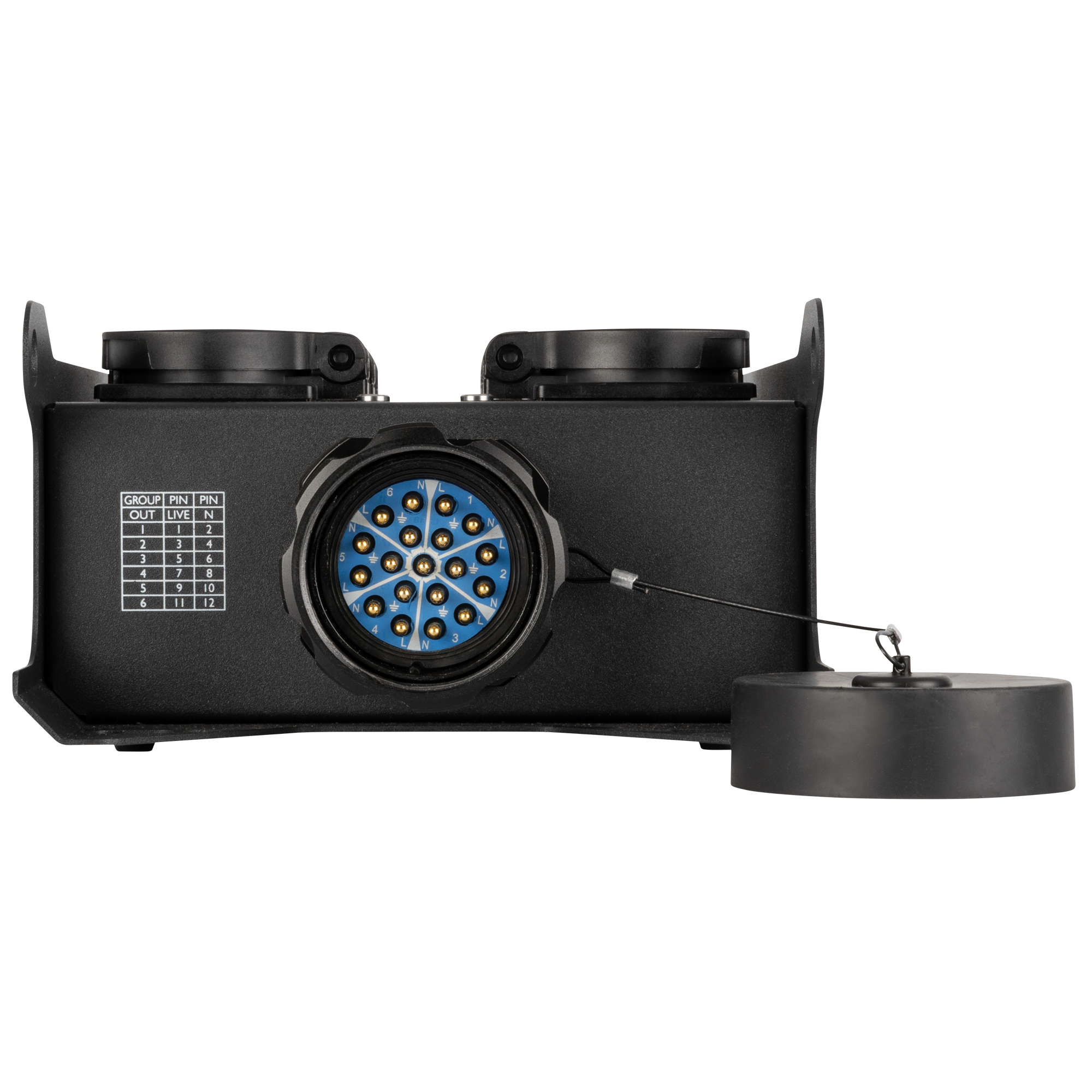 PowerCore 1s.6s 19-Pin Socapex IN / 6x Schuko UT - Showgear | Bellalite