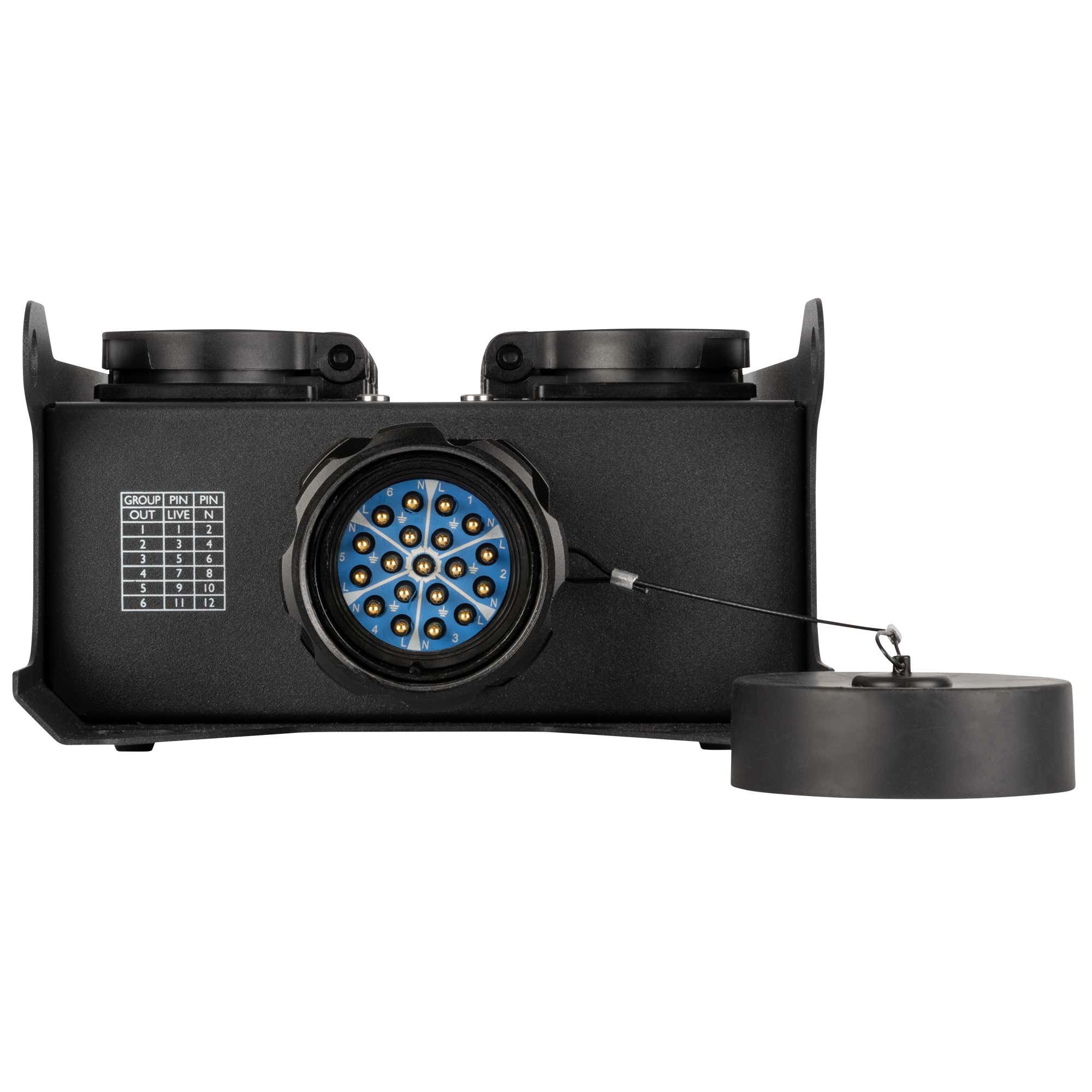 PowerCore 1s.6s 19-Pin Socapex IN / 6x Schuko UT - Showgear | Bellalite PowerCore 1s.6s 19-Pin Socapex IN / 6x Schuko UT - Showgear | Bellalite
