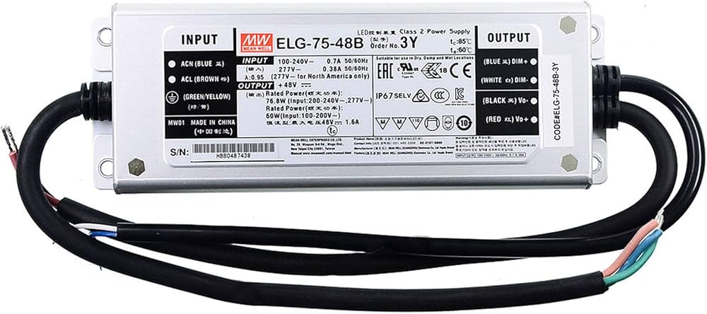 Mean Well ELG-75-48B 48V 75W IP67 0-10V - Mean Well | Bellalite