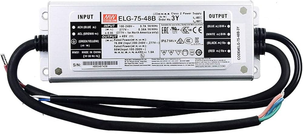 Mean Well ELG-75-48B 48V 75W IP67 0-10V - Mean Well | Bellalite Mean Well ELG-75-48B 48V 75W IP67 0-10V - Mean Well | Bellalite