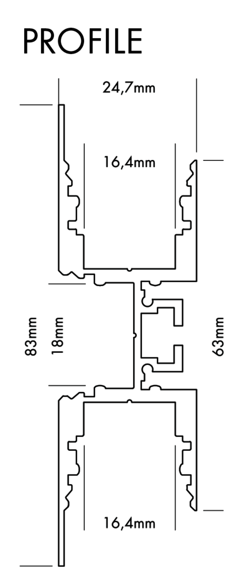 Aluminiumprofil M-Line 3W, 5m - PROLED | Bellalite