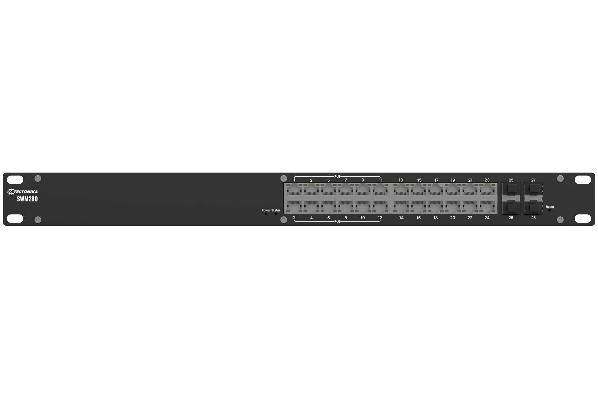 Teltonika SWM280 24-Port Managed PoE+ Switch - Teltonika | Bellalite Teltonika SWM280 24-Port Managed PoE+ Switch - Teltonika | Bellalite