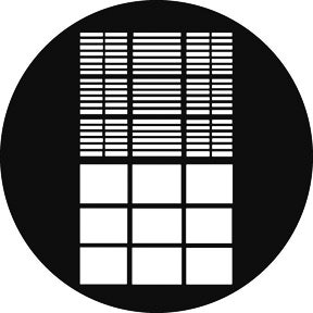 Office Window 4 Metallgobo,  E-Size (37,5mm) - Rosco | Bellalite