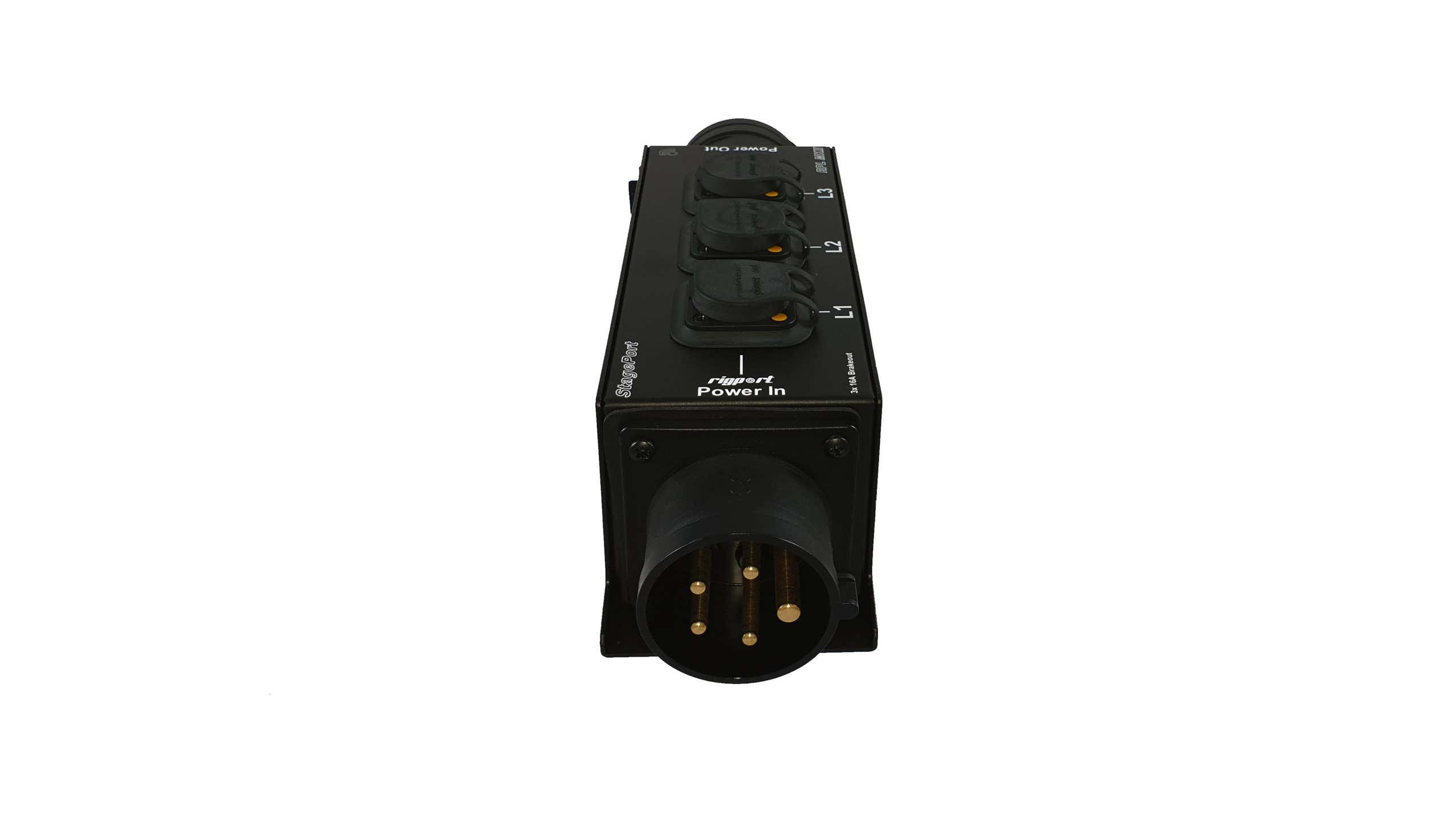 StagePort RPL16T1 MKII CEE16 5P IN / 3x Powercon True1 + CEE16 UT - Rigport | Bellalite StagePort RPL16T1 MKII CEE16 5P IN / 3x Powercon True1 + CEE16 UT - Rigport | Bellalite