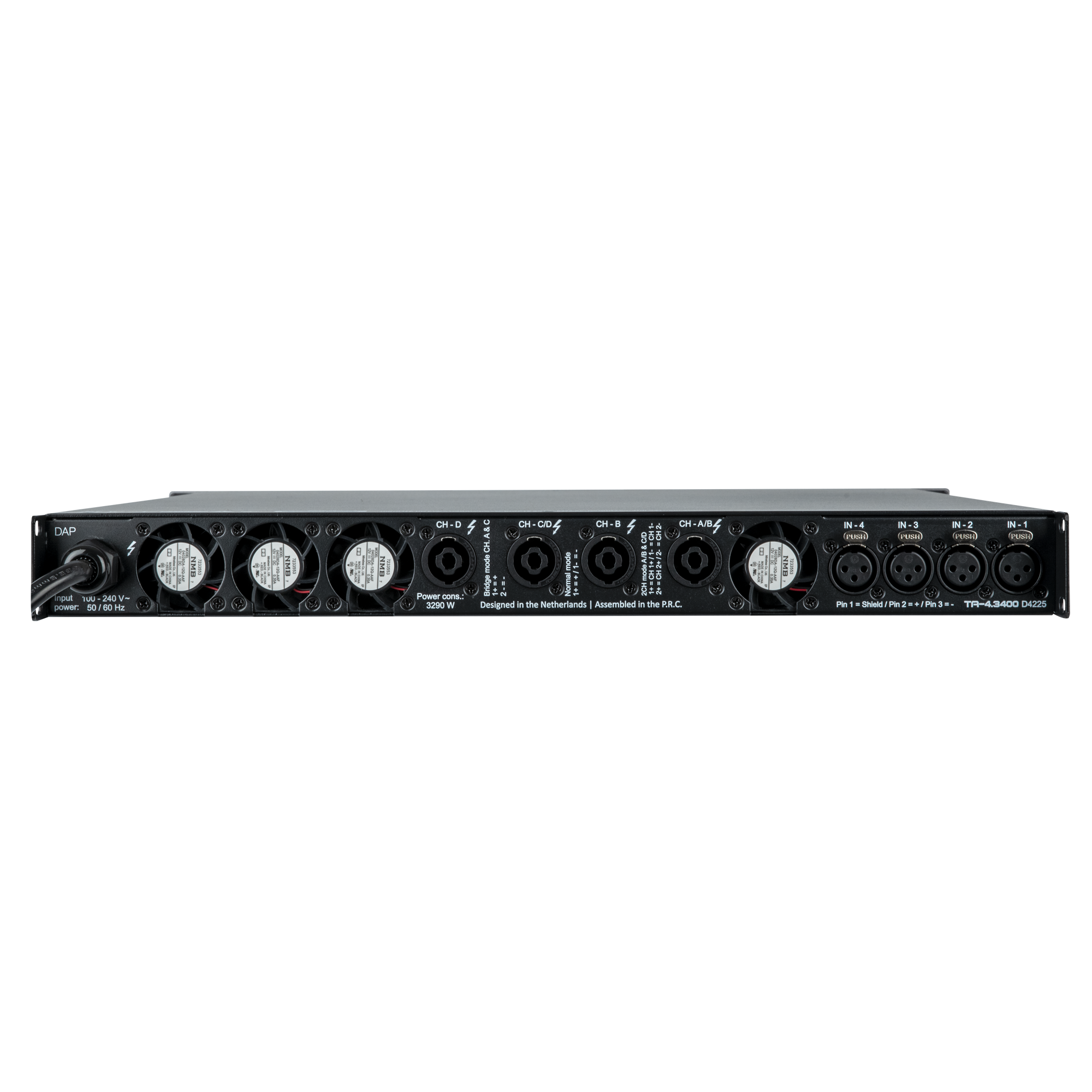 DAP TA.4-3400 4 Channel 3400W Amp With DSP - DAP | Bellalite