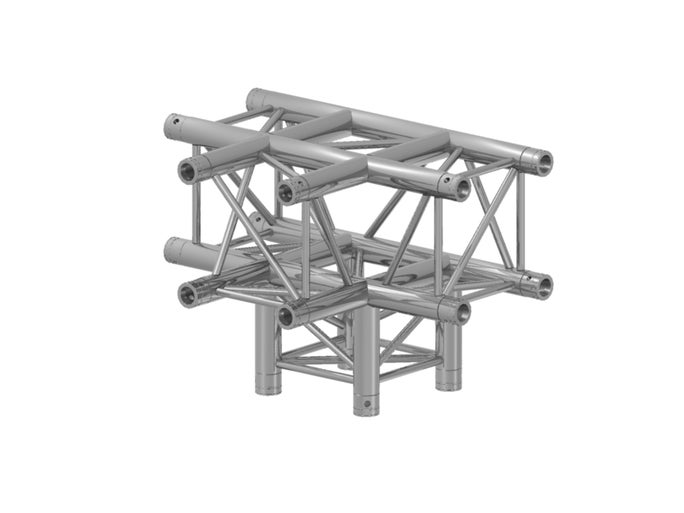 Prolyte 4-kant tross E20V 4-Way T-Joint + Down - Prolyte | Bellalite Prolyte 4-kant tross E20V 4-Way T-Joint + Down - Prolyte | Bellalite