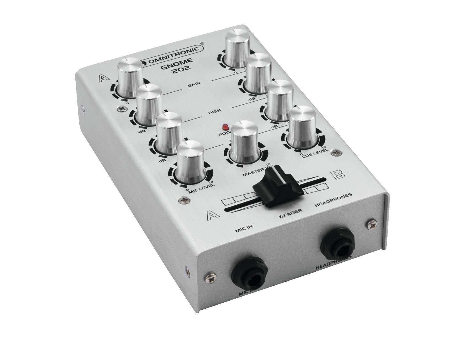 Ljudmixer GNOME-202 Mini Mixer Silver - Omnitronic | Bellalite Ljudmixer GNOME-202 Mini Mixer Silver - Omnitronic | Bellalite