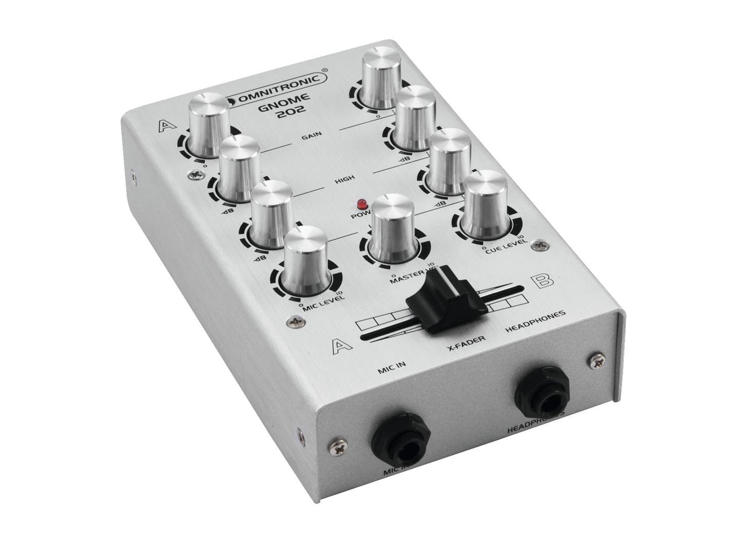 Ljudmixer GNOME-202 Mini Mixer Silver - Omnitronic | Bellalite Ljudmixer GNOME-202 Mini Mixer Silver - Omnitronic | Bellalite