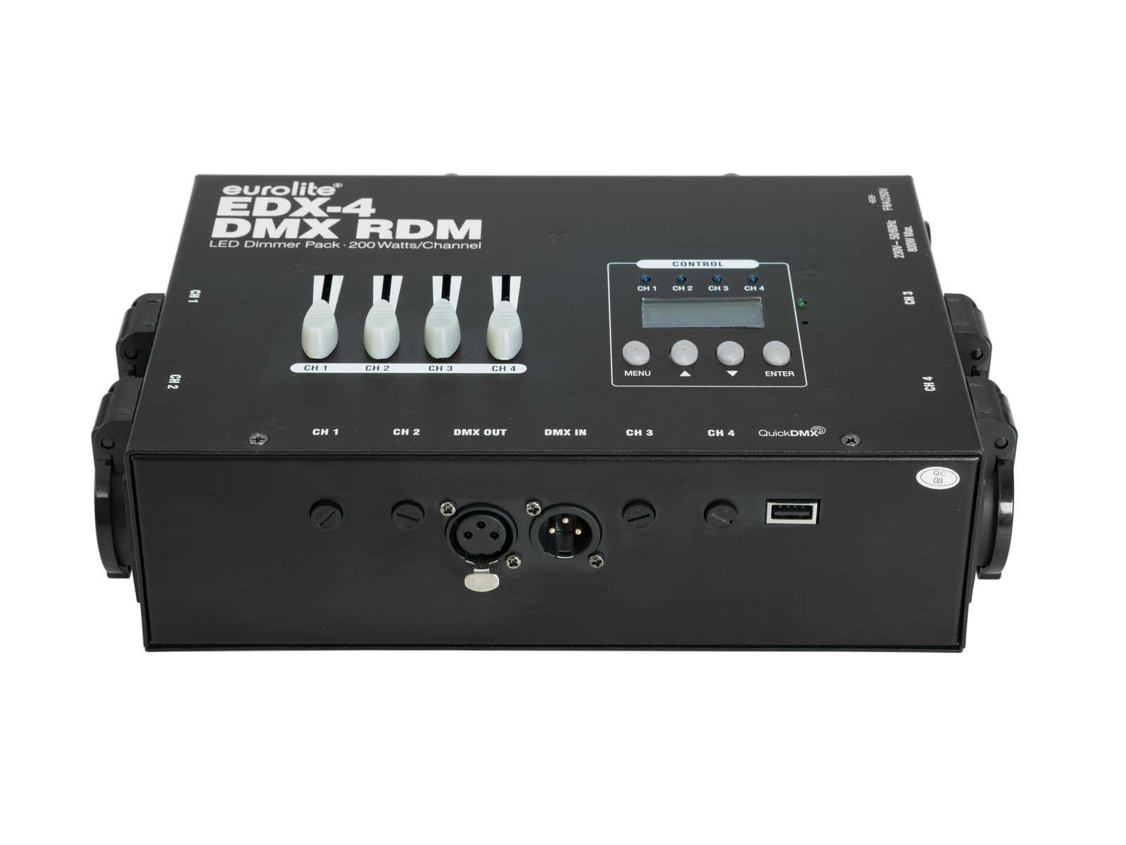 EDX-4 DMX RDM LED Dimmer Pack 4x 200W - Eurolite | Bellalite EDX-4 DMX RDM LED Dimmer Pack 4x 200W - Eurolite | Bellalite