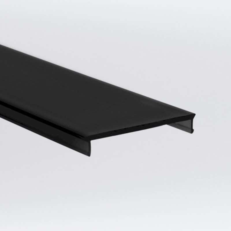 Plastic Cover SQ-Line Flat, 2m Svart - PROLED | Bellalite Plastic Cover SQ-Line Flat, 2m Svart - PROLED | Bellalite