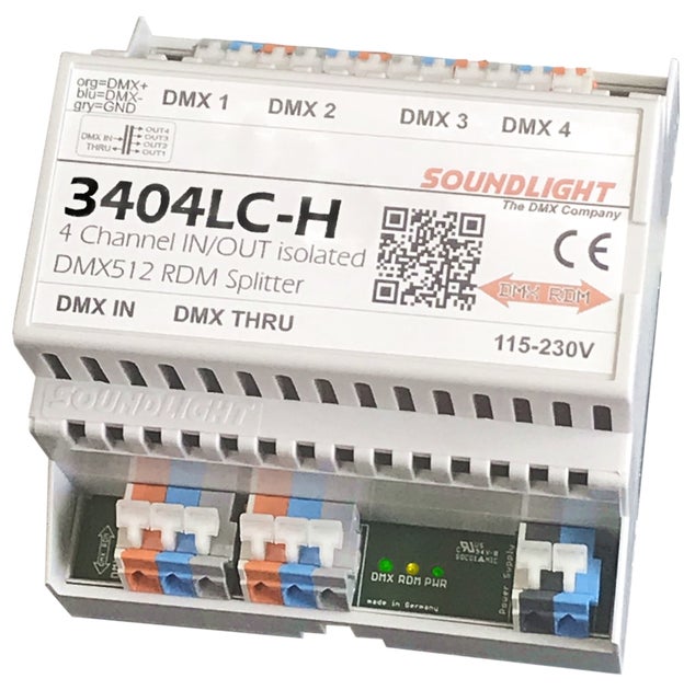 DMX-Splitter/Booster, 3404LC-H - Soundlight | Bellalite DMX-Splitter/Booster, 3404LC-H - Soundlight | Bellalite