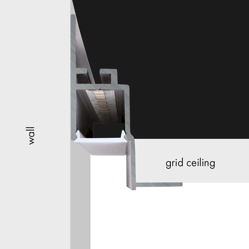 Aluminiumprofil S-Line Ceiling 24, per meter Alu - PROLED | Bellalite Aluminiumprofil S-Line Ceiling 24, per meter Alu - PROLED | Bellalite
