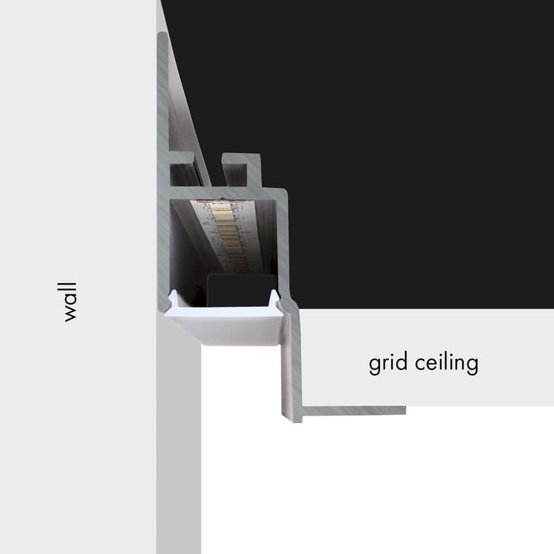 Aluminiumprofil S-Line Ceiling 24, per meter Alu - PROLED | Bellalite Aluminiumprofil S-Line Ceiling 24, per meter Alu - PROLED | Bellalite