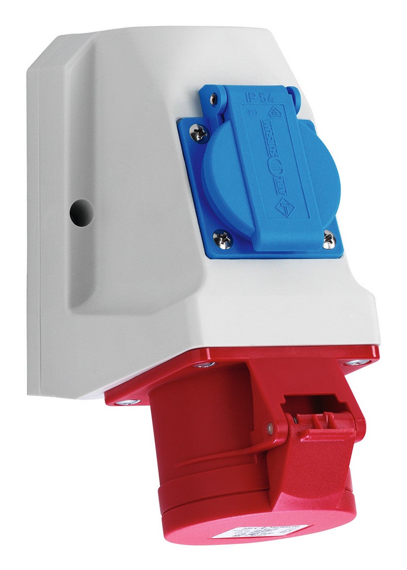 CEE 16A 5-Pol Utanpåliggande Chassihona + Schuko - ABL | Bellalite