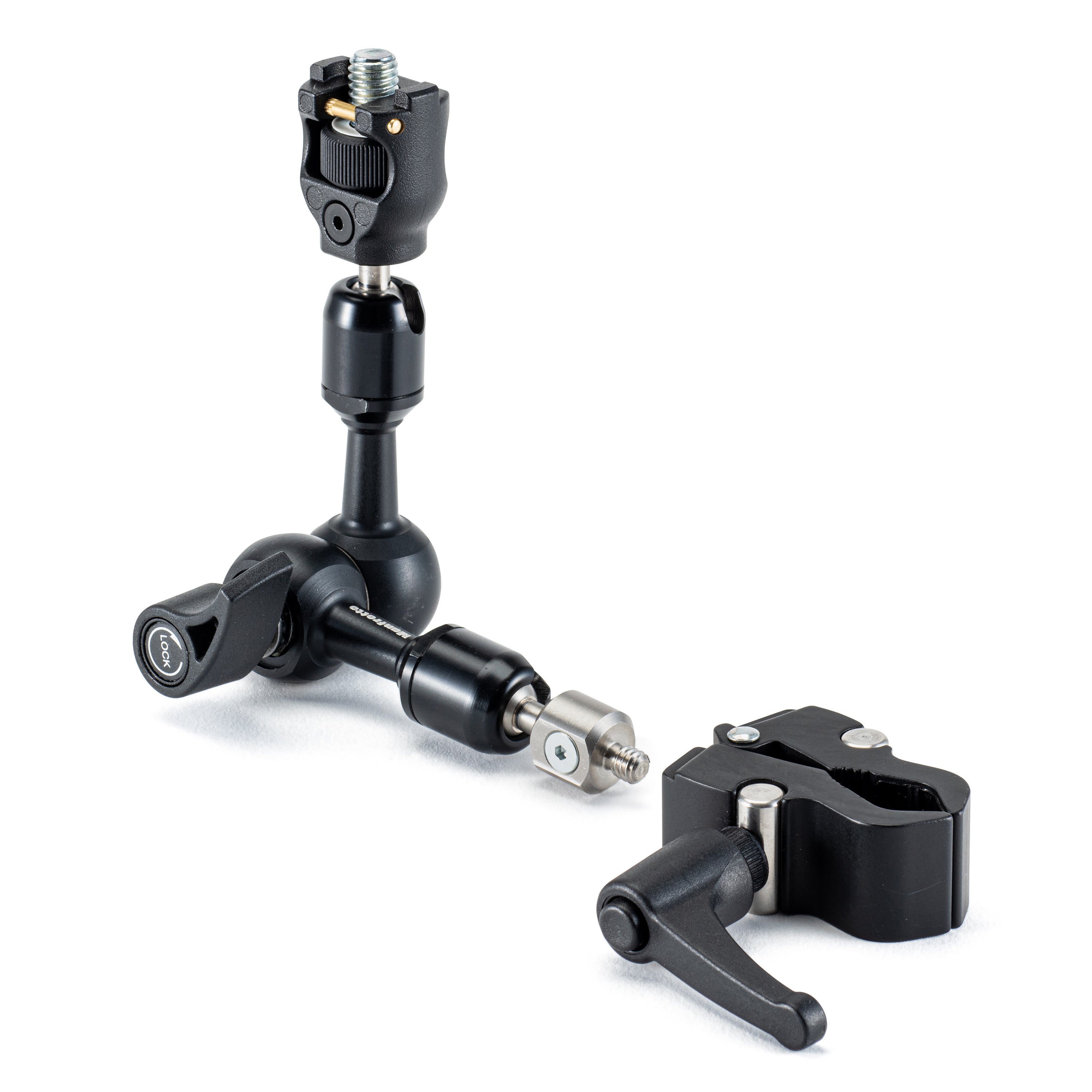 Manfrotto 244 Micro Variable Friction Arm Kit Anti-Rotation Adapter, Clamp - Manfrotto | Bellalite