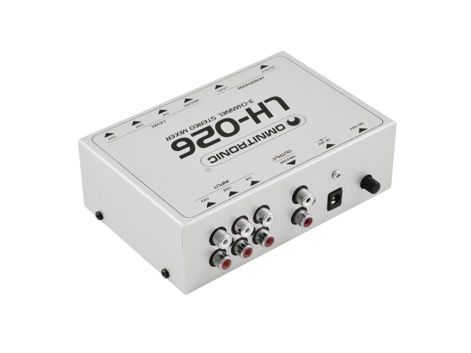 Little Helper LH-026 3-Channel Stereo Mixer   - Omnitronic | Bellalite