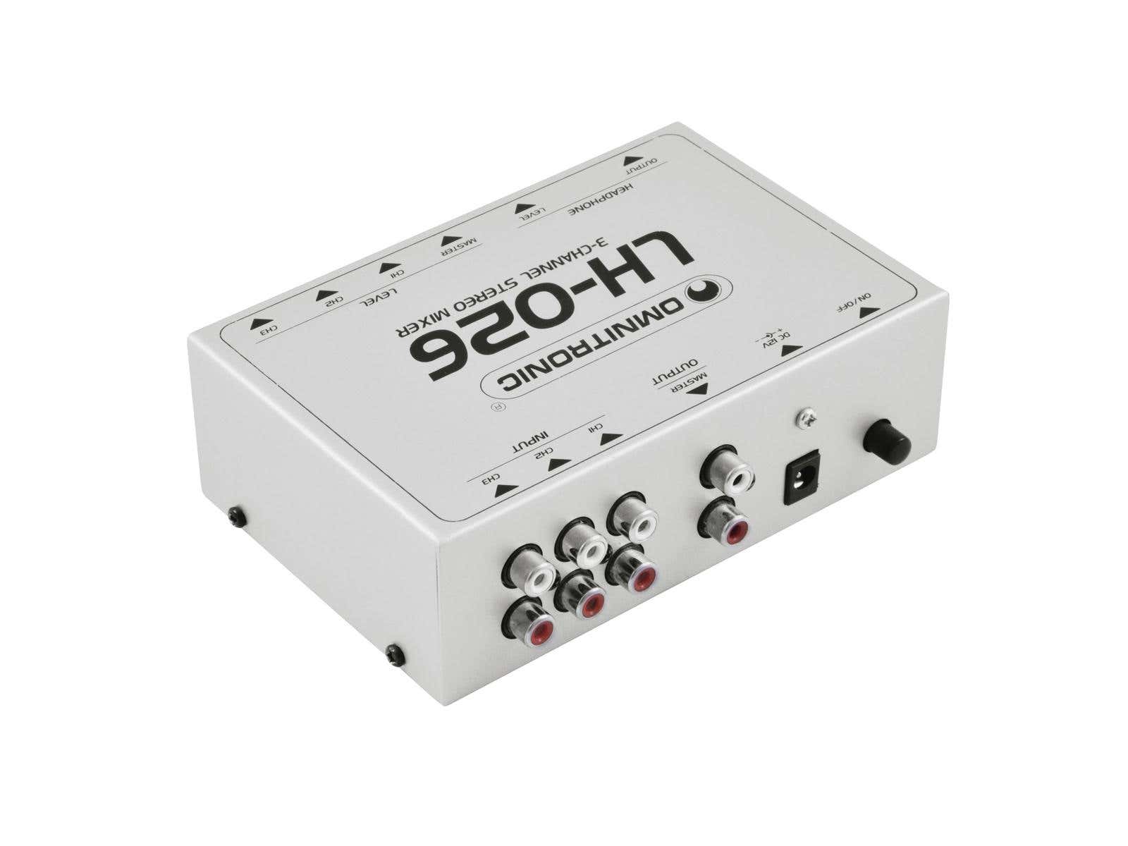 Little Helper LH-026 3-Channel Stereo Mixer - Omnitronic | Bellalite Little Helper LH-026 3-Channel Stereo Mixer - Omnitronic | Bellalite
