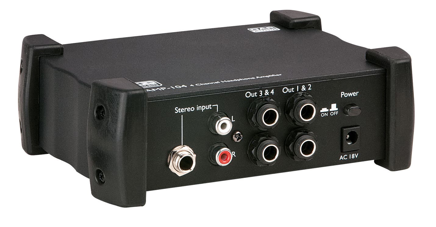 AMP-104 4 Channel Headphone Amplifier - DAP | Bellalite AMP-104 4 Channel Headphone Amplifier - DAP | Bellalite